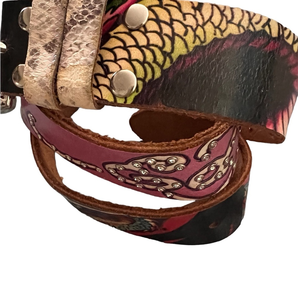 Y2K Vintage Authentic ED HARDY BY CHRISTIAN AUDIGIER Belt size Medium. - Picture 4 of 7